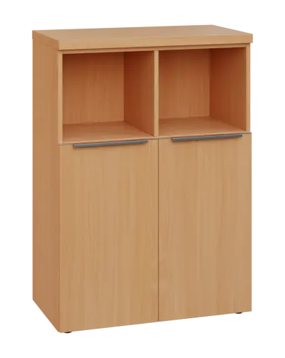 SIN 3 - 8DN2 kancelářská skříň, 2-dveřová/nika, 1120x800x400, buk royal